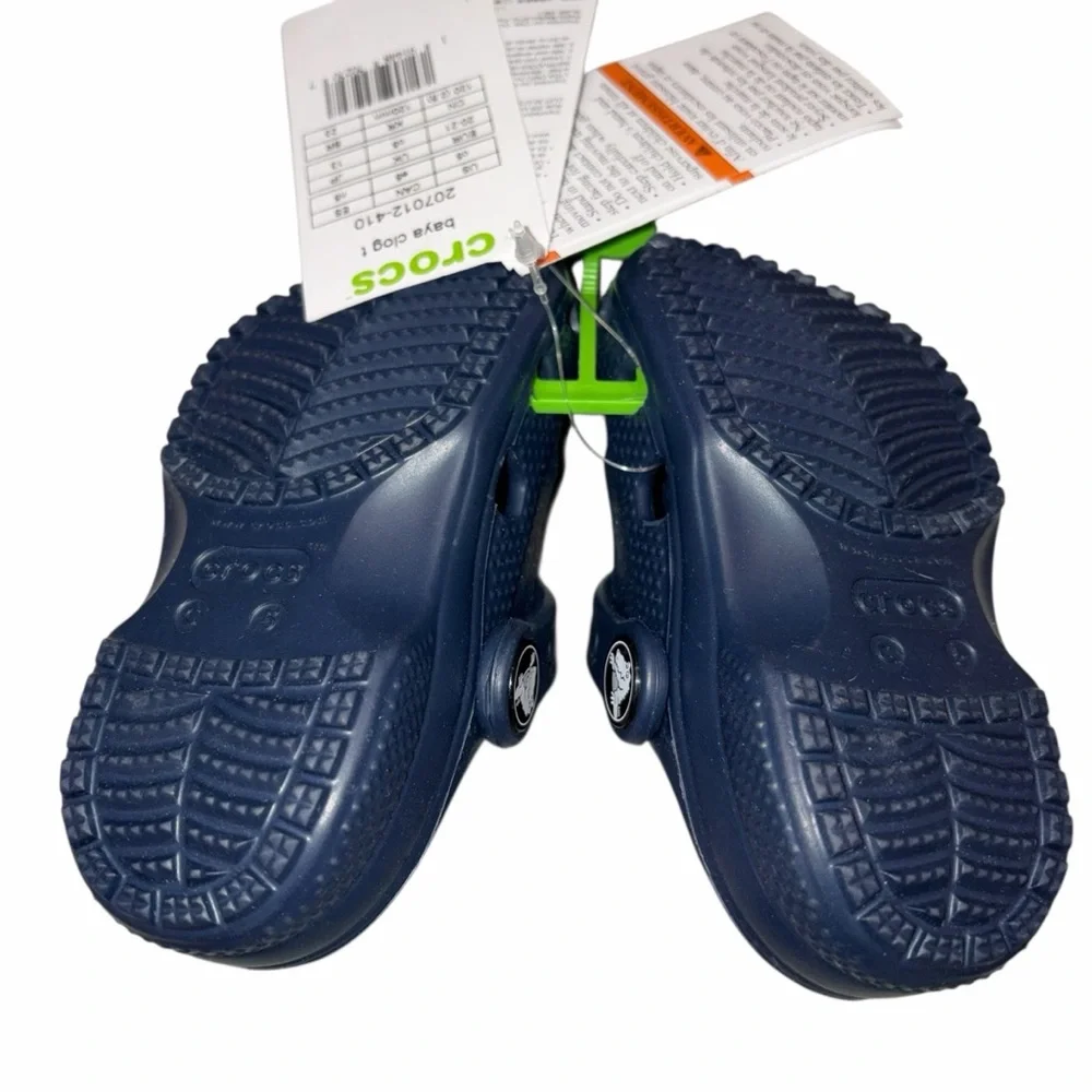 NEW Crocs Navy Blue Toddler Baya Clogs Shoes Slip Ons size 5